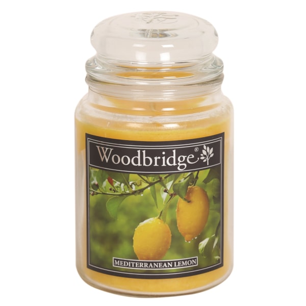 Mediterranean Lemon Woodbridge Large Scented Candle Jar Mediterranean Lemon Woodbridge Large Scented Candle Jar