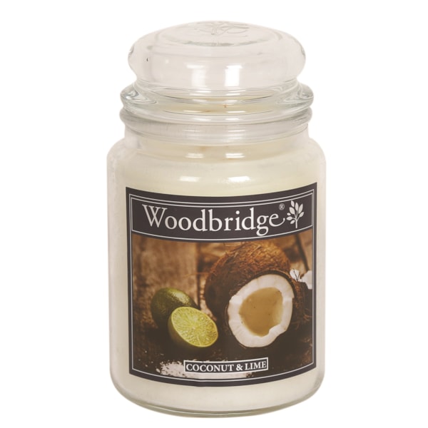 Coconut & Lime Woodbridge Large Scented Candle Jar Coconut & Lime Woodbridge Large Scented Candle Jar