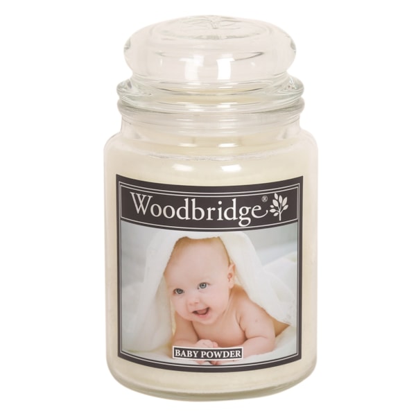 Baby Powder Woodbridge Large Scented Candle Jar Baby Powder Woodbridge Large Scented Candle Jar