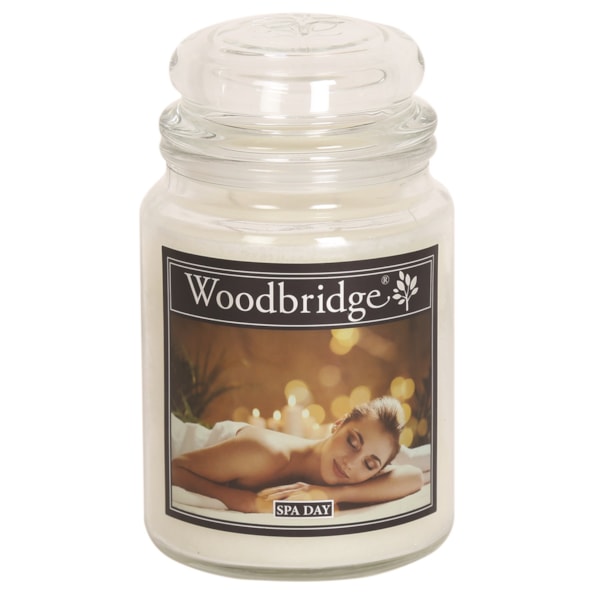 Spa Day Woodbridge Large Scented Candle Jar Spa Day Woodbridge Large Scented Candle Jar