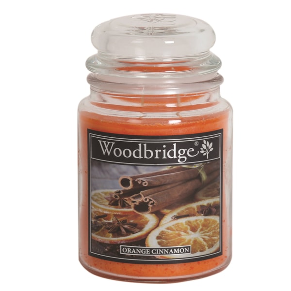 Orange Cinnamon Woodbridge Large Scented Candle Jar Orange Cinnamon Woodbridge Large Scented Candle Jar