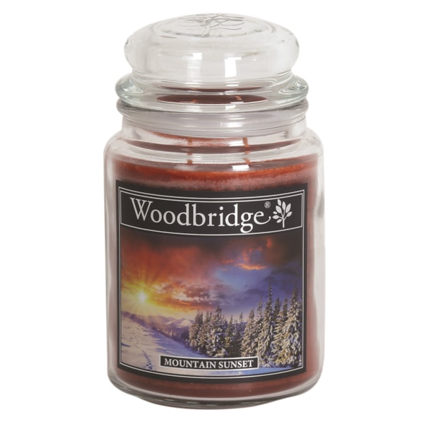 Mountain Sunset Woodbridge Large Scented Candle Jar Mountain Sunset Woodbridge Large Scented Candle Jar