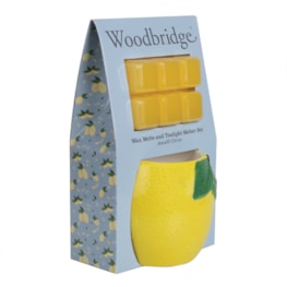 Woodbridge Wax Melts & Tealight Melter Set – Amalfi Citrus Woodbridge Wax Melts & Tealight Melter Set – Amalfi Citrus