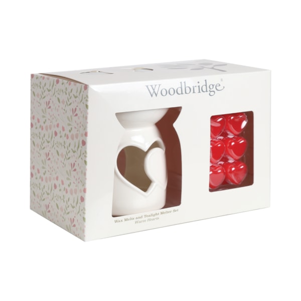 Woodbridge Wax Melts & Tealight Melter Set – Warm Hearts Woodbridge Wax Melts & Tealight Melter Set – Warm Hearts