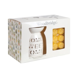 Woodbridge Wax Melts & Tealight Melter Set – Home Sweet Home Woodbridge Wax Melts & Tealight Melter Set – Home Sweet Home