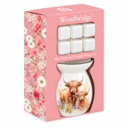 Woodbridge Wax Melts & Tealight Melter Set – Highland Cows Woodbridge Wax Melts & Tealight Melter Set – Highland Cows