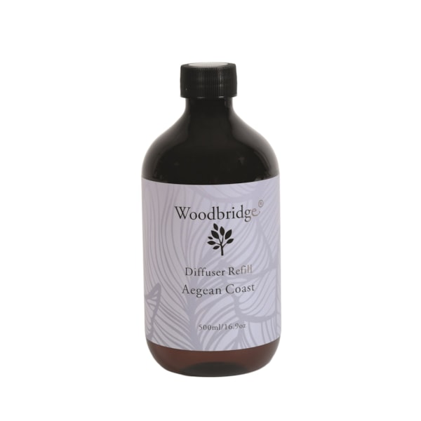 Aegean Coast - Reed Diffuser Liquid Refill Bottle by Woodbridge 500ml Aegean Coast - Reed Diffuser Liquid Refill Bottle by Woodbridge 500ml