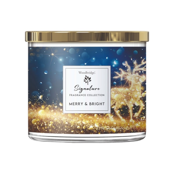 Merry & Bright Wax Tumbler Candle Jar by Woodbridge 410g Merry & Bright Wax Tumbler Candle Jar by Woodbridge 410g