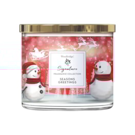 Seasons Greetings Wax Tumbler Candle Jar by Woodbridge 410g Seasons Greetings Wax Tumbler Candle Jar by Woodbridge 410g
