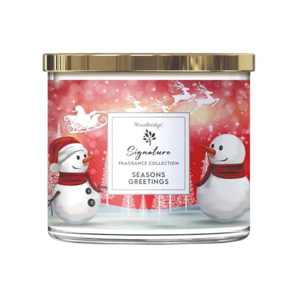 Seasons Greetings Wax Tumbler Candle Jar by Woodbridge 410g Seasons Greetings Wax Tumbler Candle Jar by Woodbridge 410g