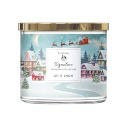 Let It Snow Wax Tumbler Candle Jar by Woodbridge 410g Let It Snow Wax Tumbler Candle Jar by Woodbridge 410g