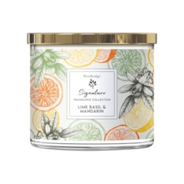 Lime Basil & Mandarin Wax Tumbler Candle Jar by Woodbridge 410g Lime Basil & Mandarin Wax Tumbler Candle Jar by Woodbridge 410g