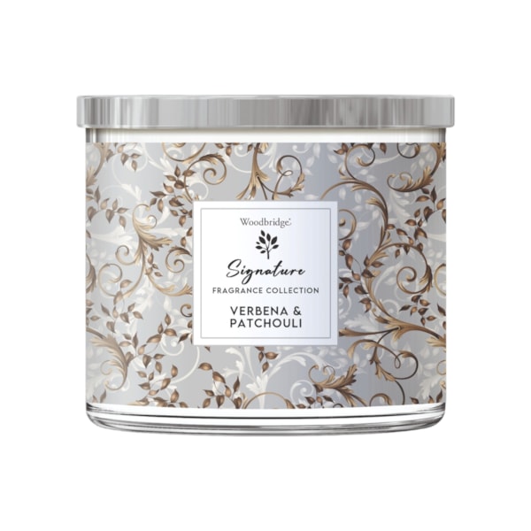 Verbena & Patchouli Wax Tumbler Candle Jar by Woodbridge 410g Verbena & Patchouli Wax Tumbler Candle Jar by Woodbridge 410g