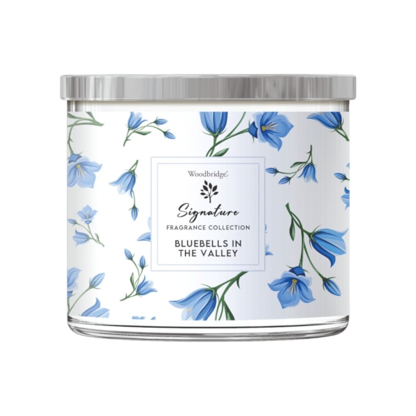 Bluebells in the Valley Wax Tumbler Candle Jar by Woodbridge 410g Bluebells in the Valley Wax Tumbler Candle Jar by Woodbridge 410g