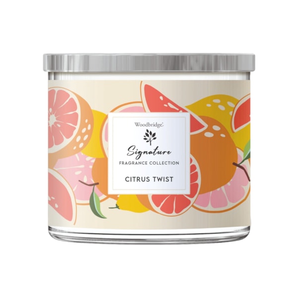 Citrus Twist Wax Tumbler Candle Jar by Woodbridge 410g Citrus Twist Wax Tumbler Candle Jar by Woodbridge 410g